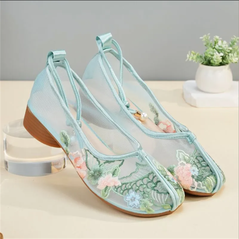 Women'S Shoes Non Slip - Popular Sandals Mesh Shoes Embroidered Modern