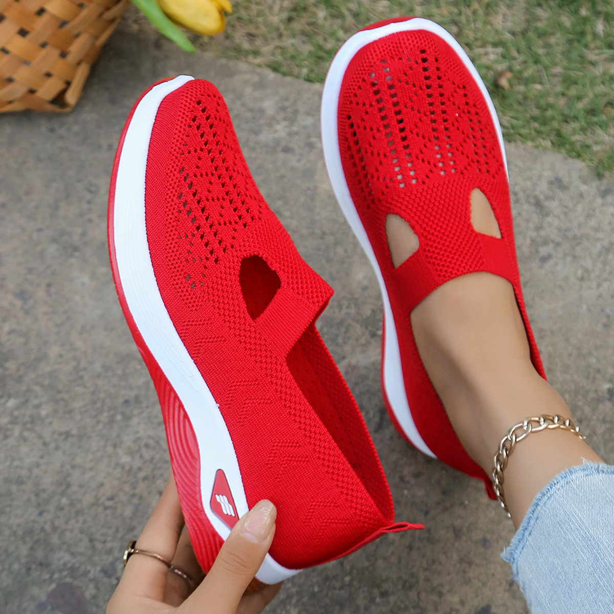 Women'S Shoes Hey Dude - Women's Sneakers Breathable Shoes Mesh Low