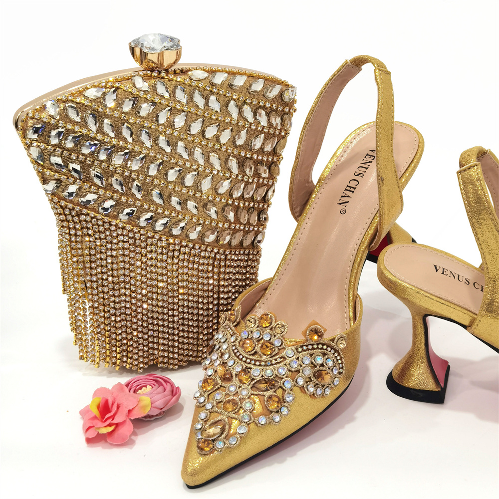 Women Shoes Ysl - 2024 Gold New Shoes For Women