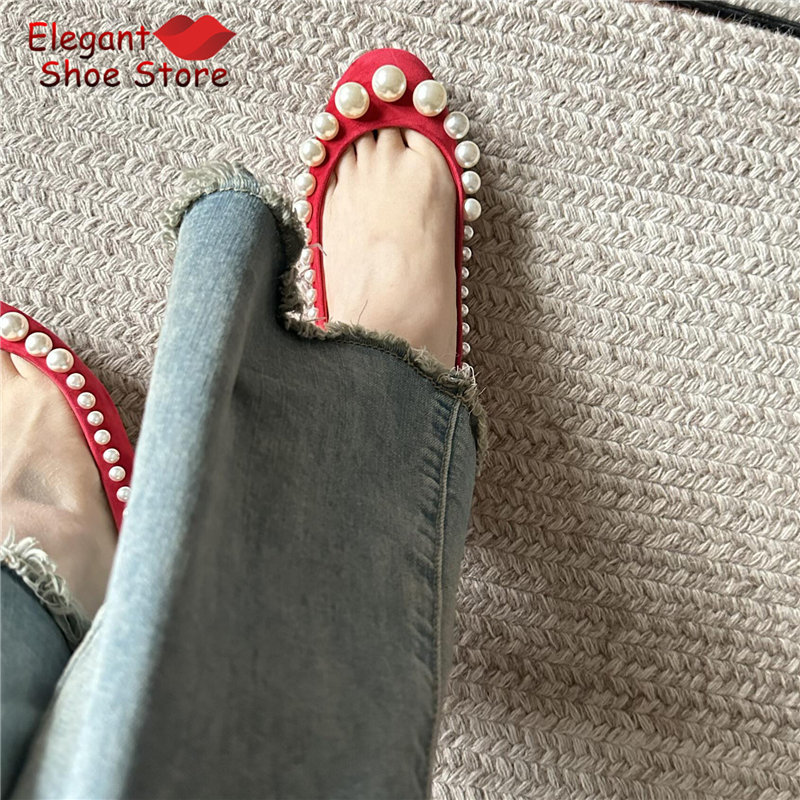 Retro Pearl Shallow Flat Shoes – обзор и цена Women Shoes Black