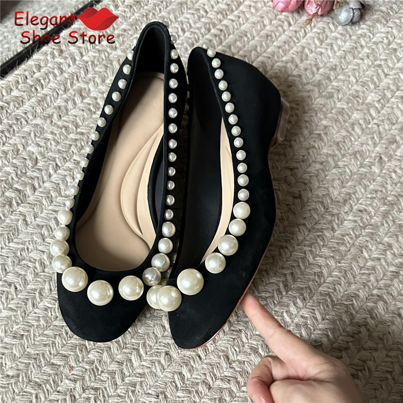 Retro Pearl Shallow Flat Shoes – обзор и цена Women Shoes Black