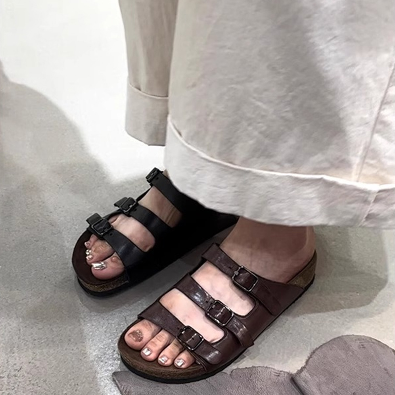 Women's Vintage Triple Buckle  – обзор и цена Cork Wedge Sandal
