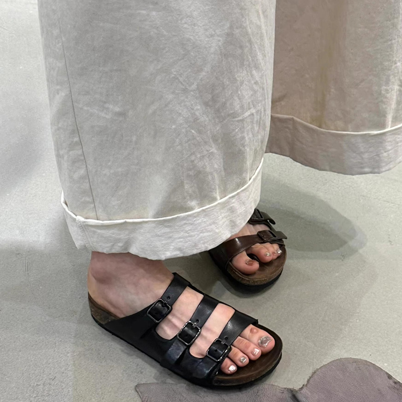 Women's Vintage Triple Buckle  – обзор и цена Cork Wedge Sandal