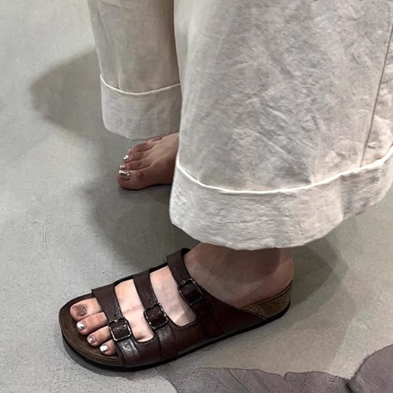 Women's Vintage Triple Buckle  – обзор и цена Cork Wedge Sandal