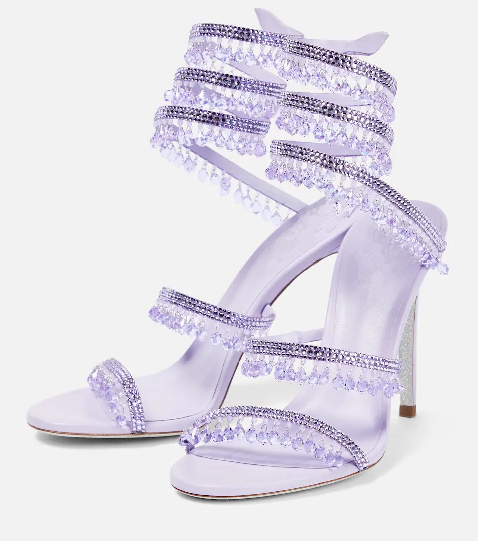 Sexy Green Crystal Fringe Stil – обзор и цена Ankle Strap Heels