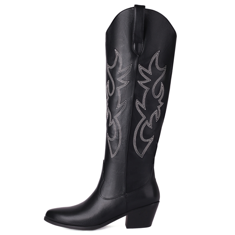 White Women's Knee High Boots  – обзор и цена Western Cowgirl Boot