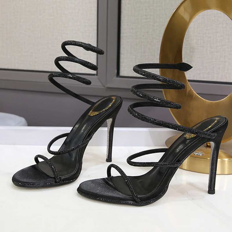 Eilyken Fashion Style Crystal  – обзор и цена Ankle Strap Heels
