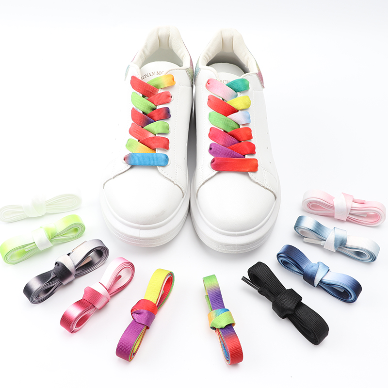 Rainbow Gradient Flat Shoelace – обзор и цена Women Shoes Mk