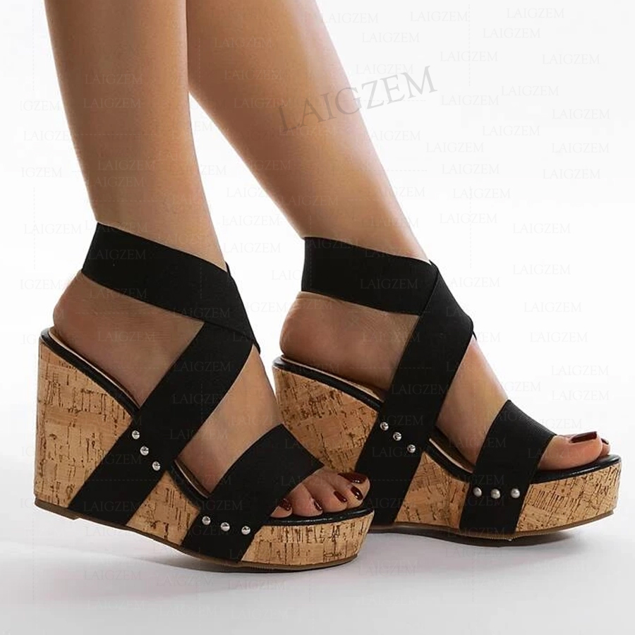 BERZIMER Women Sandals Platfor – обзор и цена Cork Wedge Sandal