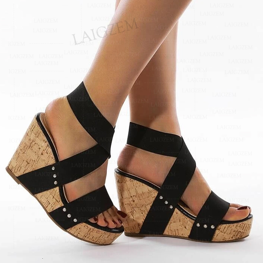 BERZIMER Women Sandals Platfor – обзор и цена Cork Wedge Sandal