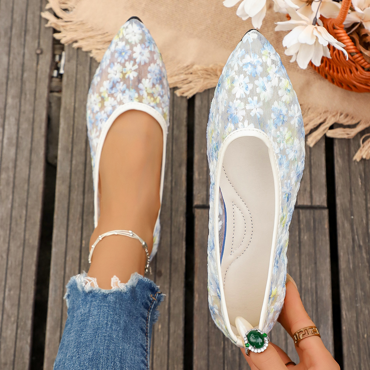 Summer Elegant Flower Low Heel – обзор и цена Women'S Shoes Toms