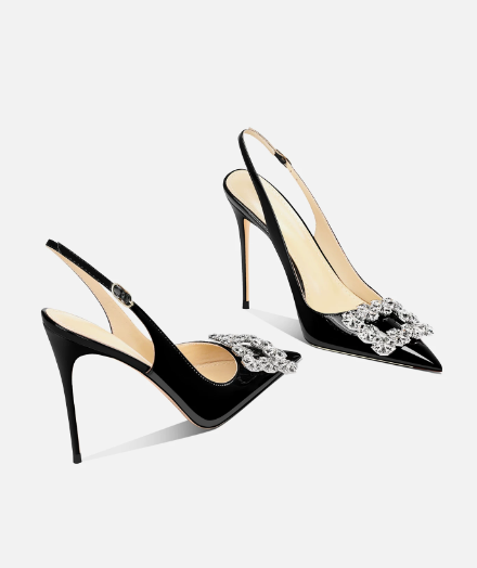 Black Rhinestone Square Buckle – обзор и цена Rhinestone Sandal Women