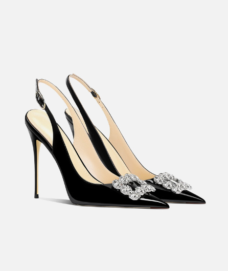 Black Rhinestone Square Buckle – обзор и цена Rhinestone Sandal Women