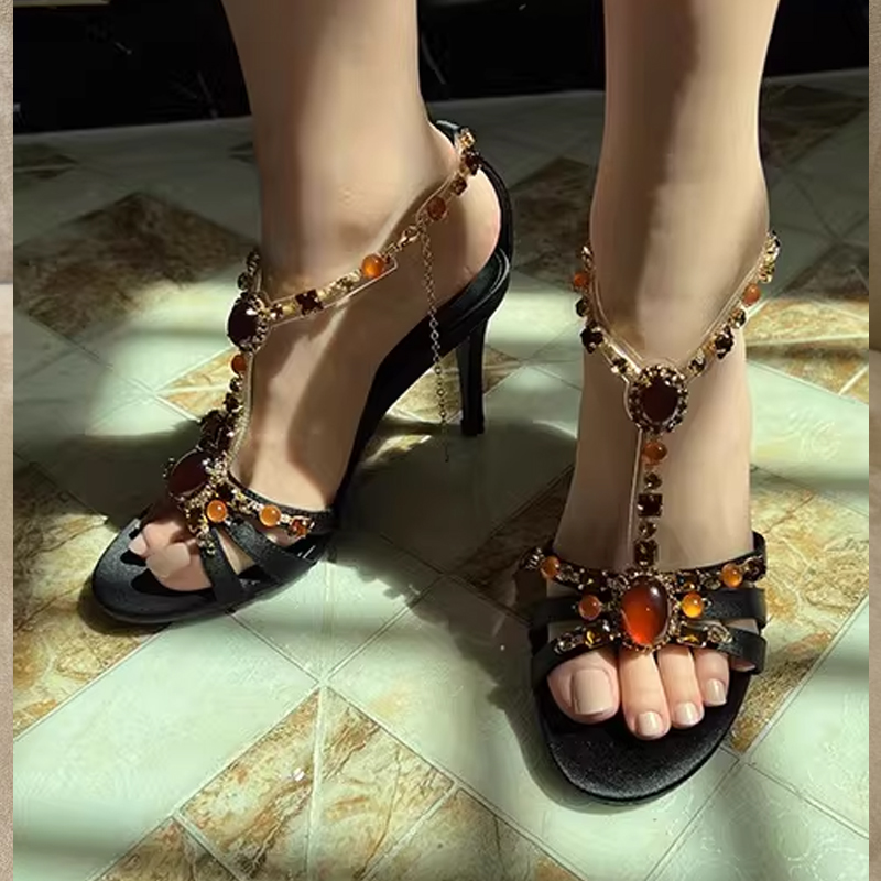 Rhinestone Open Toe Cross Stra – обзор и цена Rhinestone Sandal Women