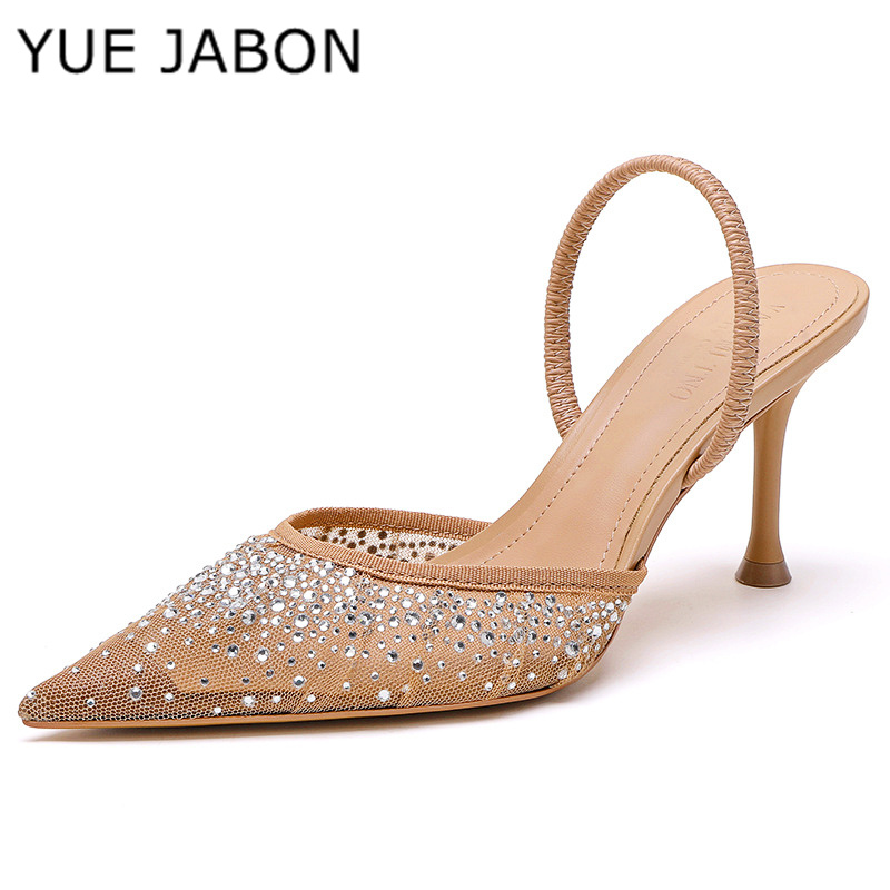 Mesh Rhinestone High Heel Sand – обзор и цена Women Shoes Ysl