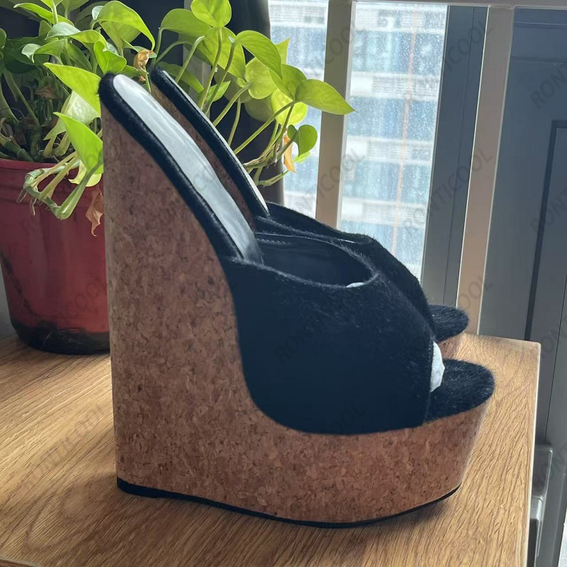 Ronticool Handmade Women's Bla – обзор и цена Cork Wedge Sandal