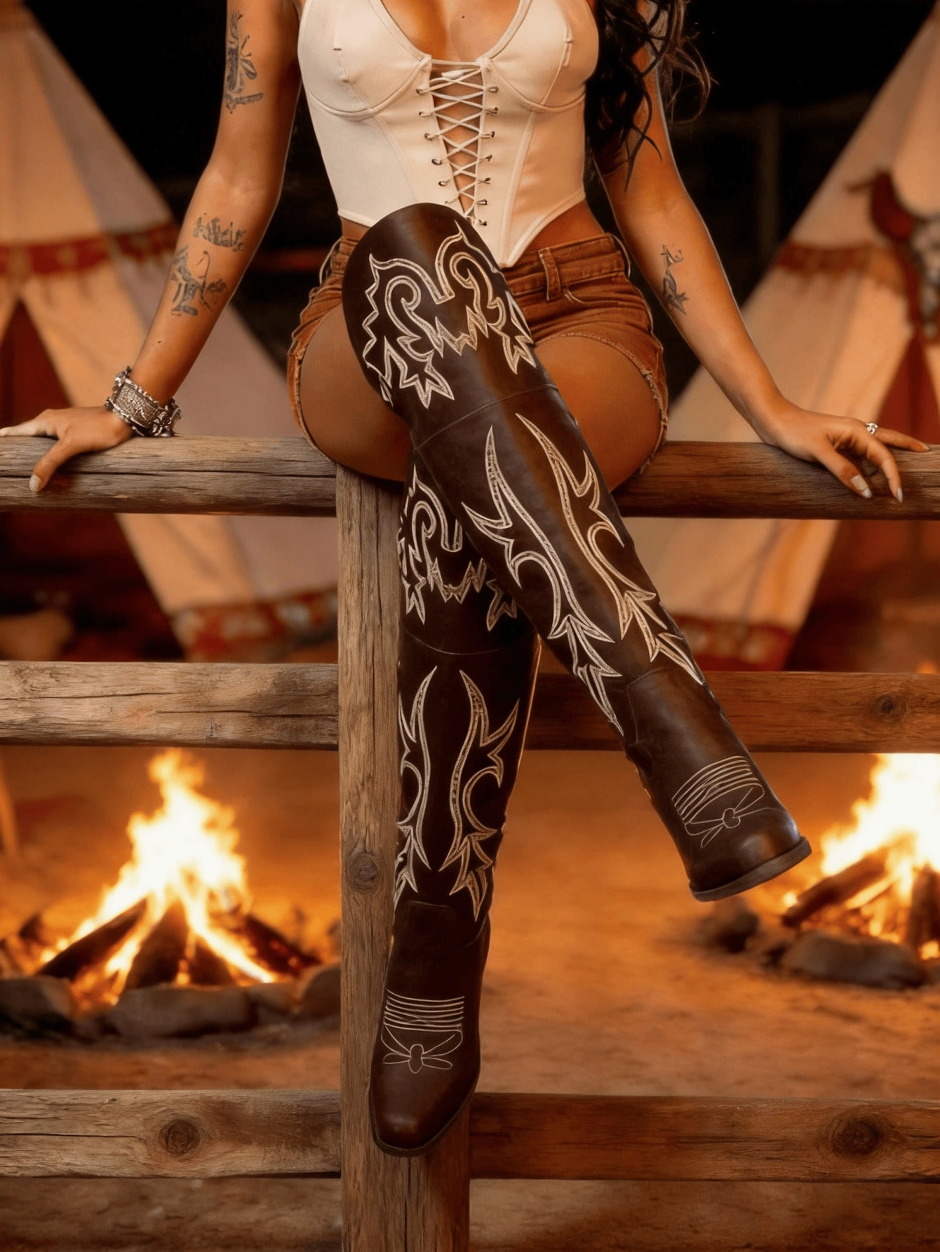 Summer Boots Riding Knee Thick – обзор и цена Western Cowgirl Boot