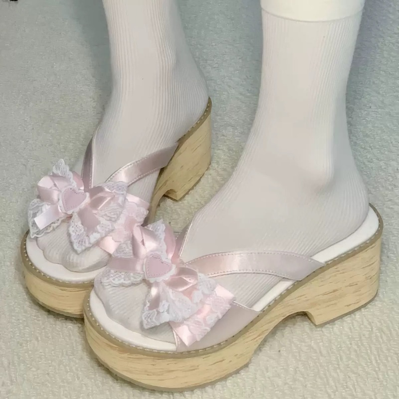 Sweet Bow Wood Grain Thick Bot – обзор и цена Women Shoes Japan