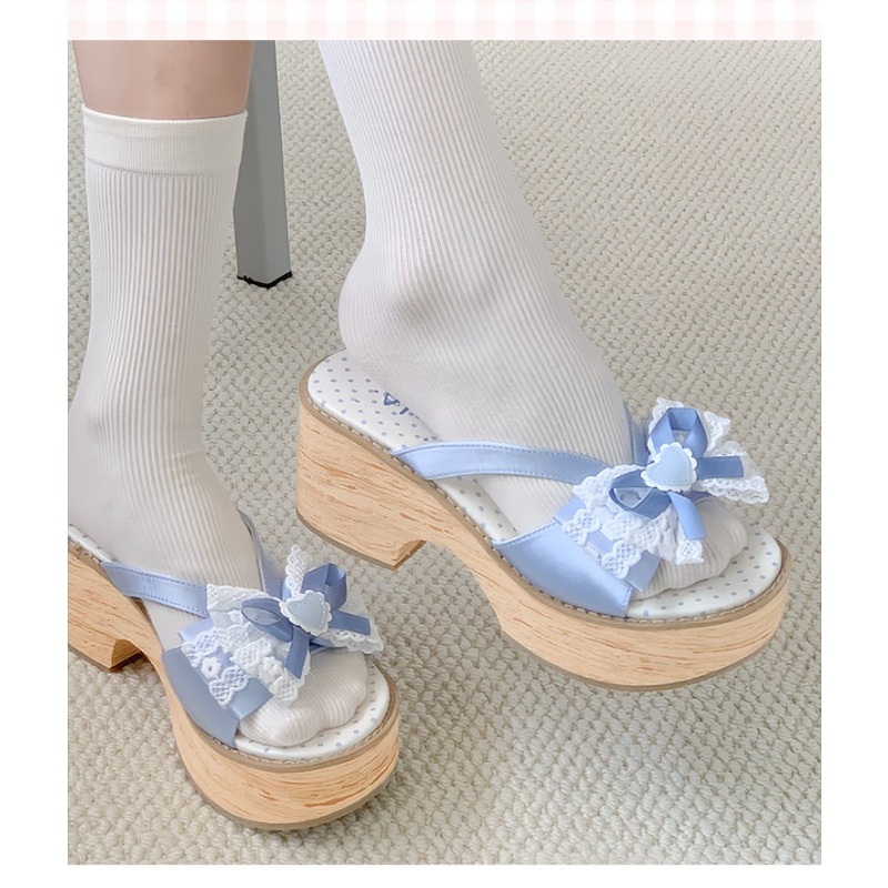 Sweet Bow Wood Grain Thick Bot – обзор и цена Women Shoes Japan