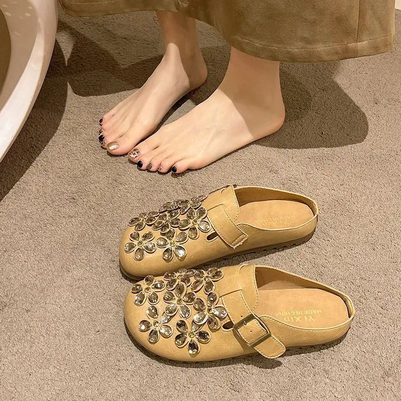 Women's Floral Rhinestone Buck – обзор и цена Women Shoes Mules