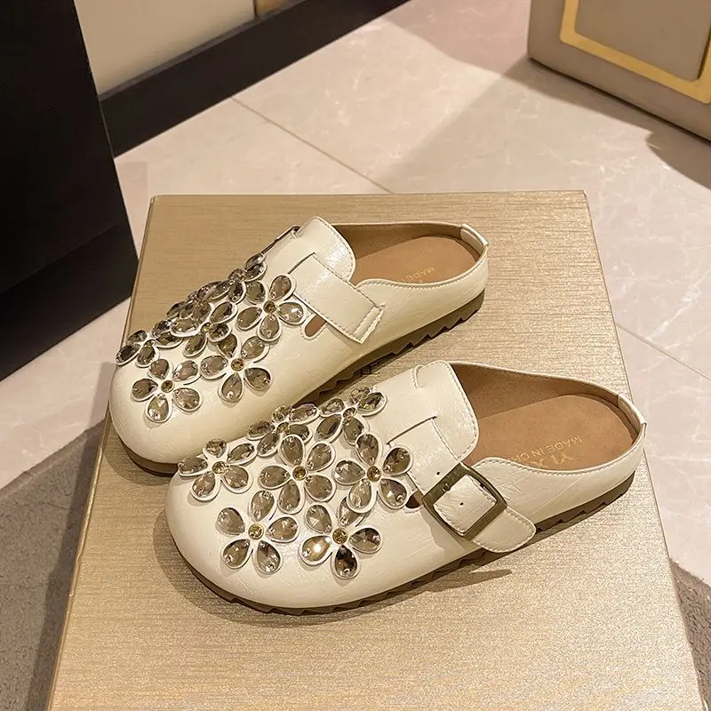 Women's Floral Rhinestone Buck – обзор и цена Women Shoes Mules
