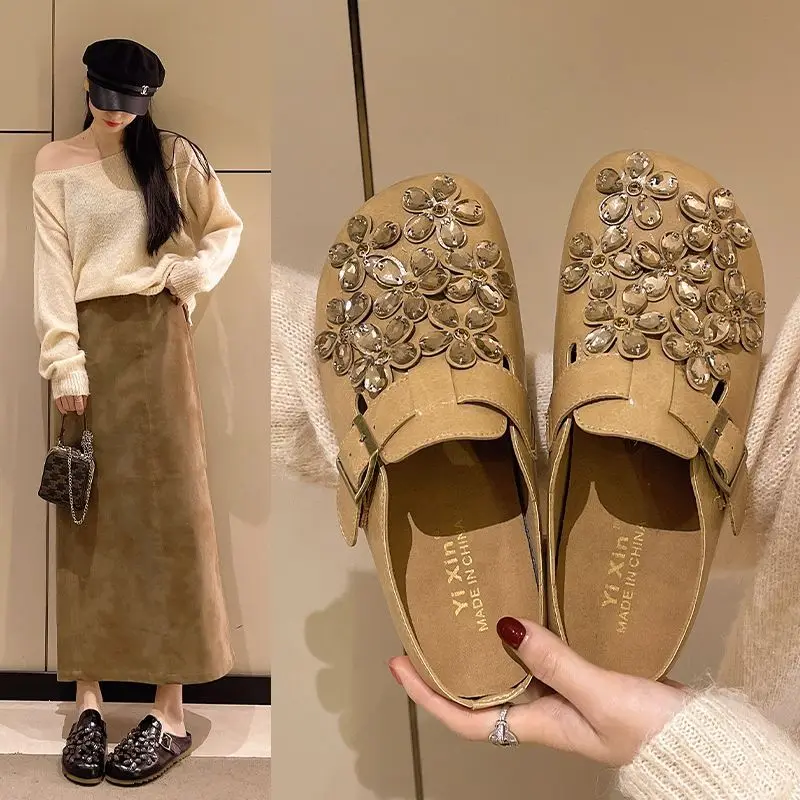 Women's Floral Rhinestone Buck – обзор и цена Women Shoes Mules