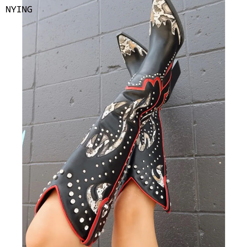 2025 Plus Size 44 Women's Embr – обзор и цена Western Cowgirl Boot