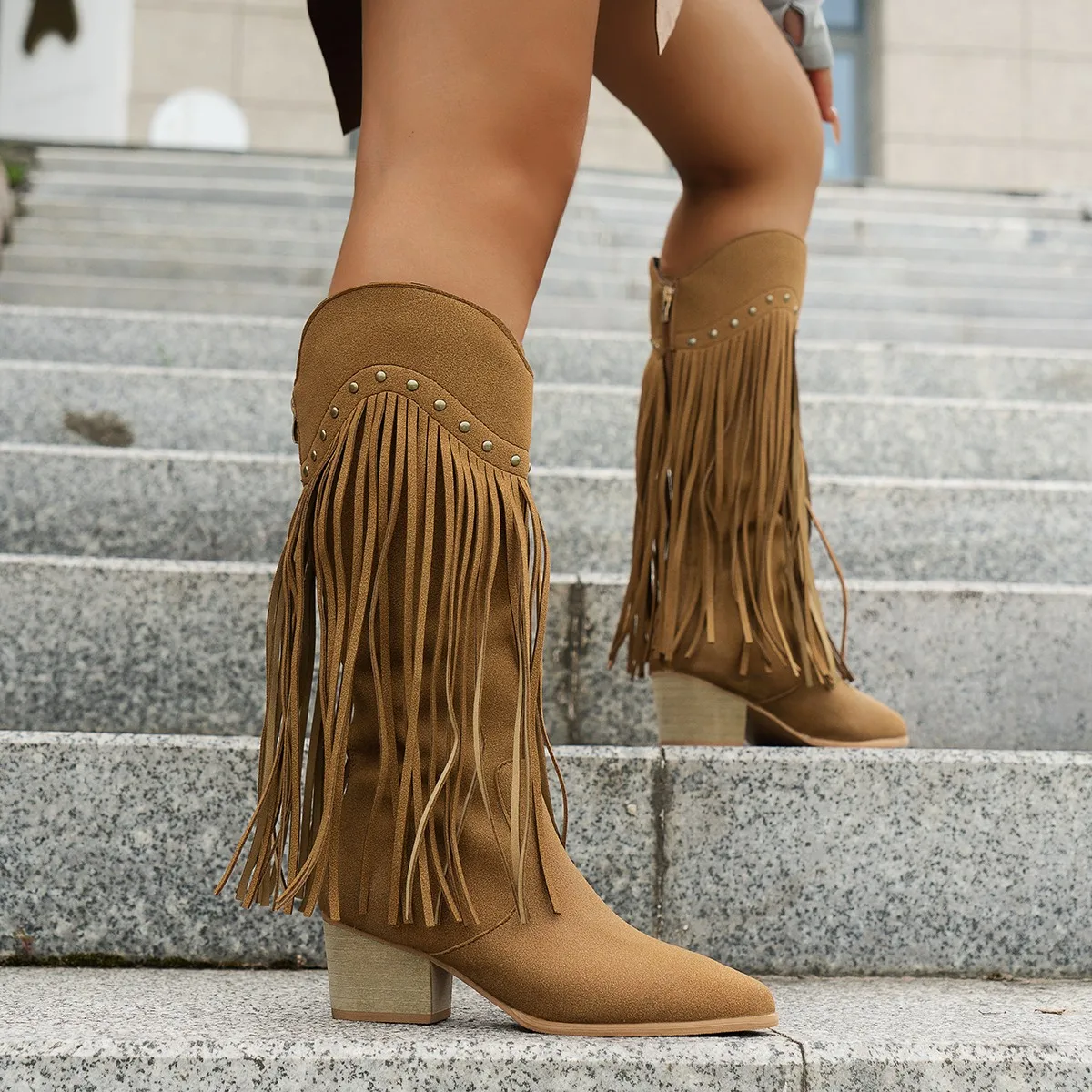 Plus Size 43 Women's Tassels W – обзор и цена Western Cowgirl Boot