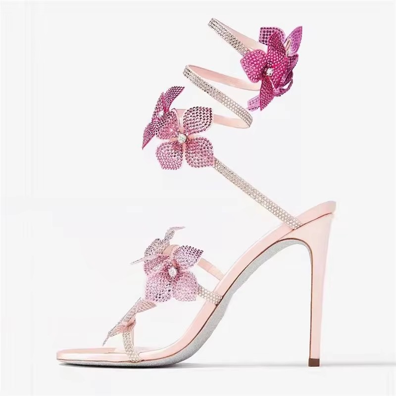 Eilyken Sexy CRYSTAL Flower Th – обзор и цена Ankle Strap Heels