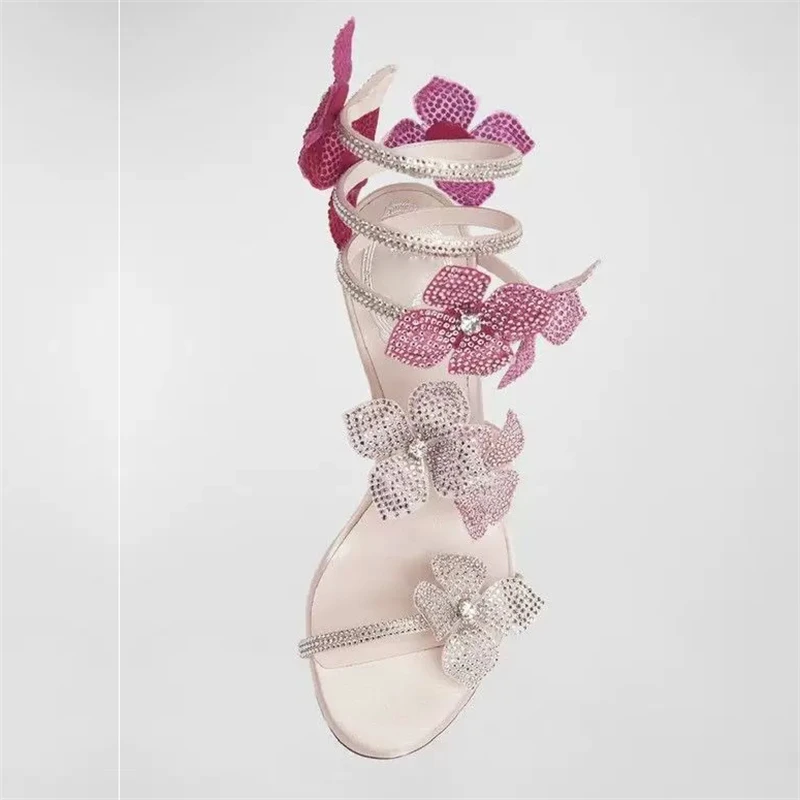 Eilyken Sexy CRYSTAL Flower Th – обзор и цена Ankle Strap Heels