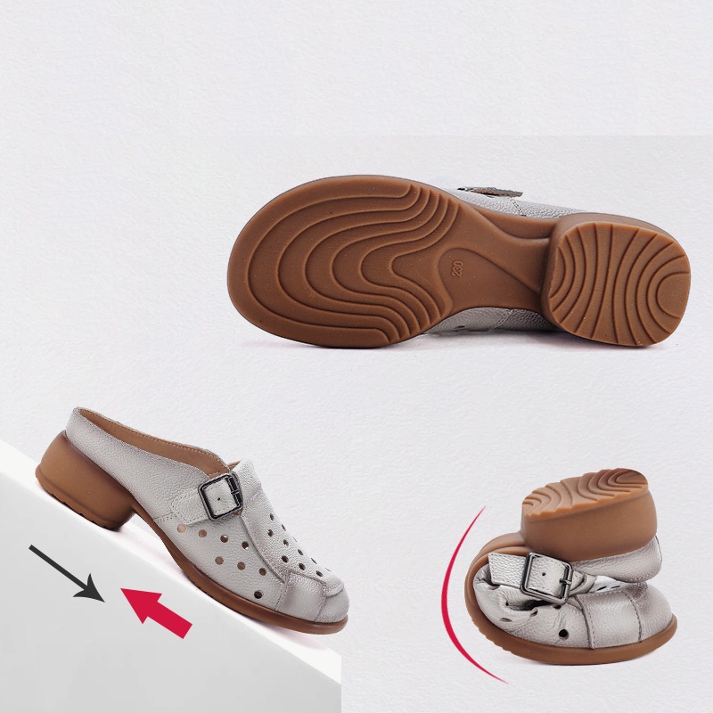 New Cow leather low heel sanda – обзор и цена Women Shoes Mules