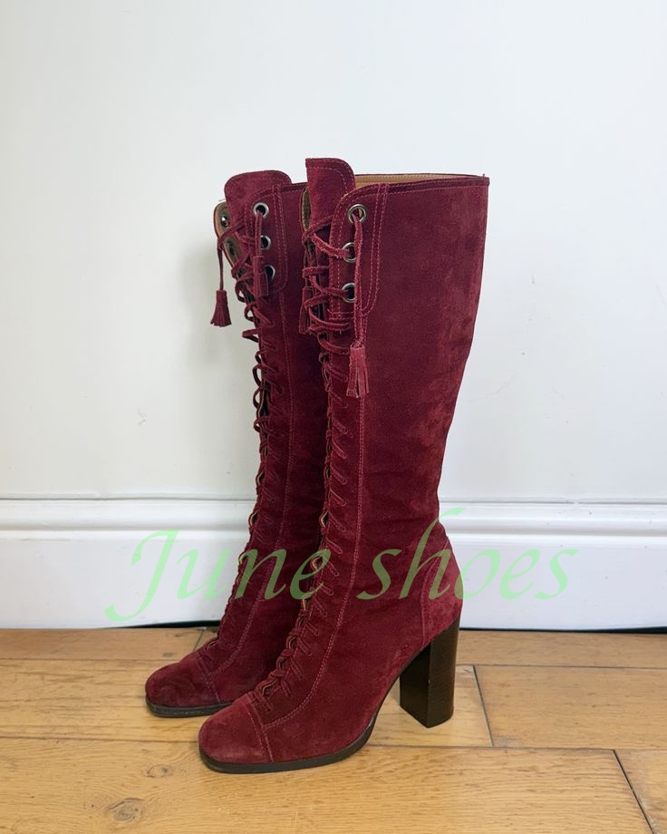 Women Burgundy Faux Suede Knee – обзор и цена Western Cowgirl Boot