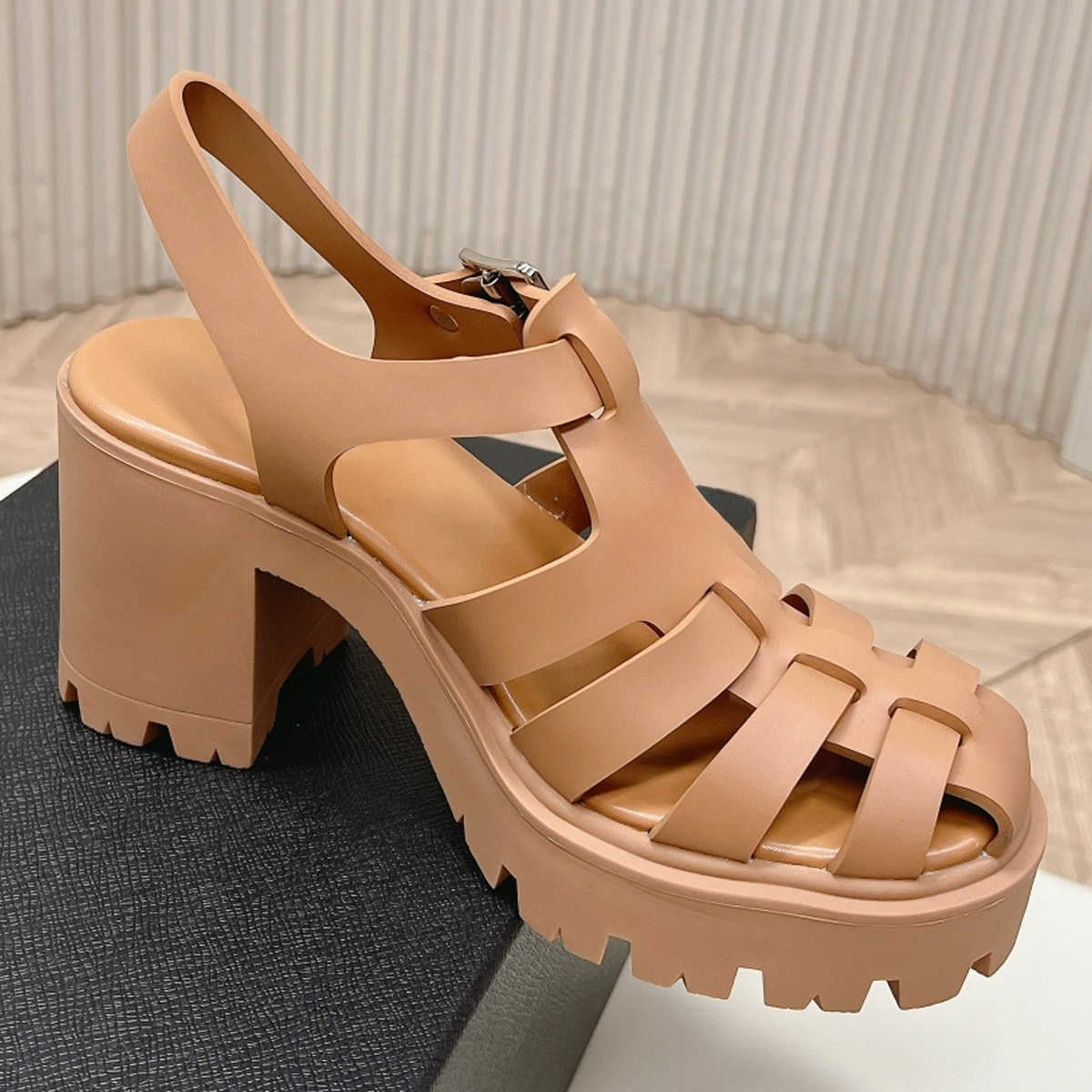 2026 New Women's Round Toe Lea – обзор и цена Ankle Strap Heels