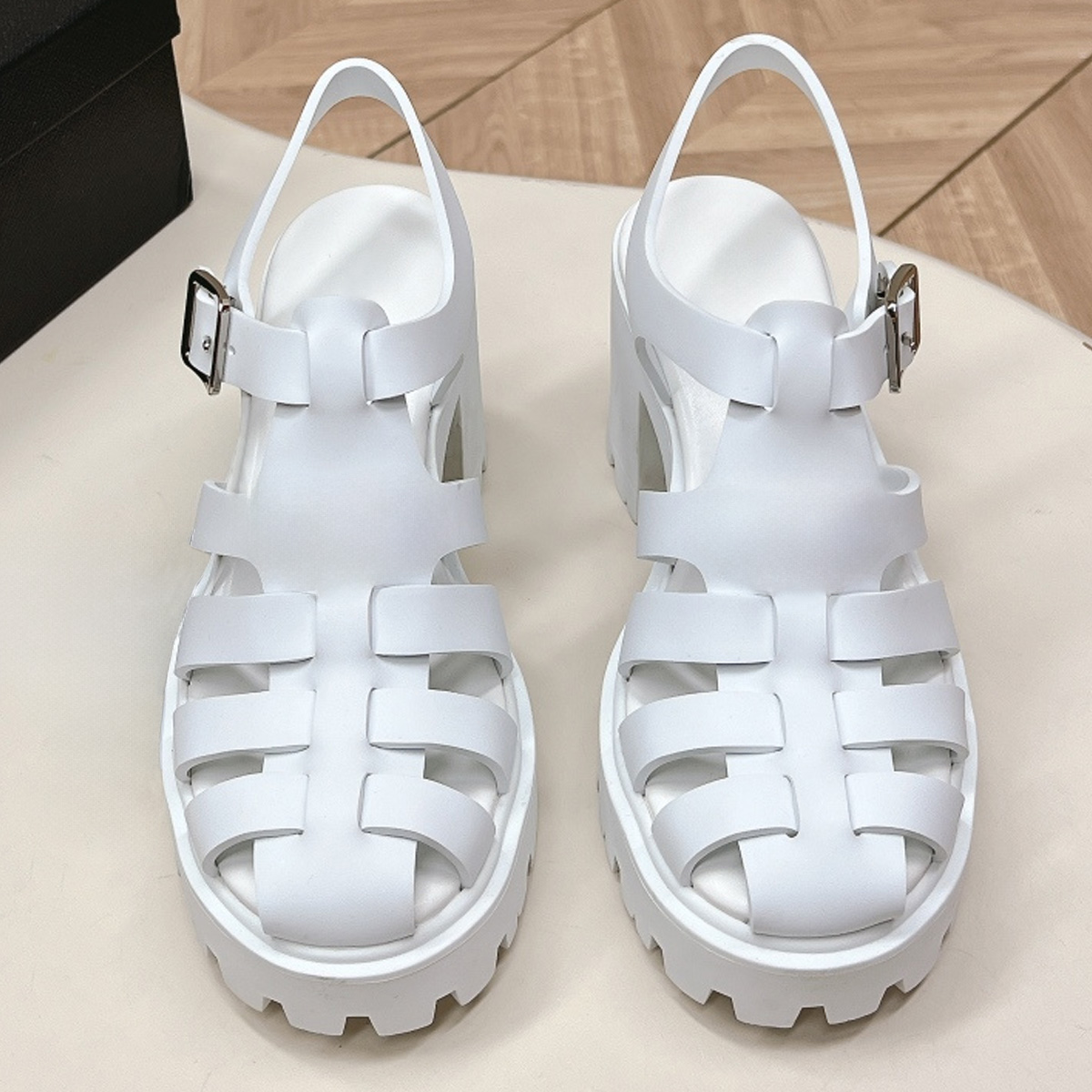 2026 New Women's Round Toe Lea – обзор и цена Ankle Strap Heels