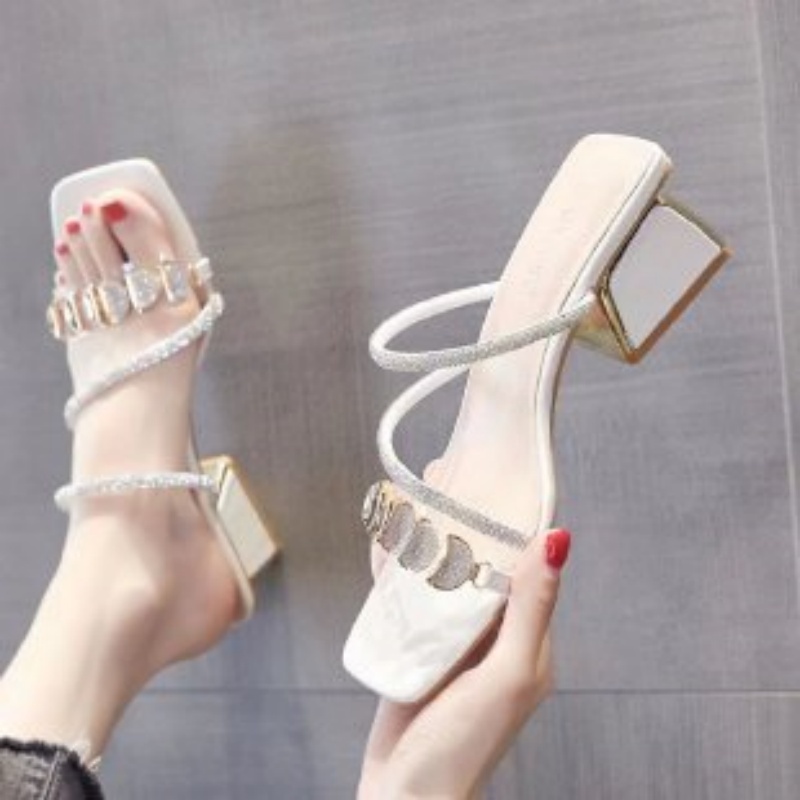 Women Summer Rhinestone Clear  – обзор и цена Women Shoes Mules