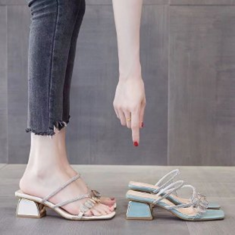 Women Summer Rhinestone Clear  – обзор и цена Women Shoes Mules