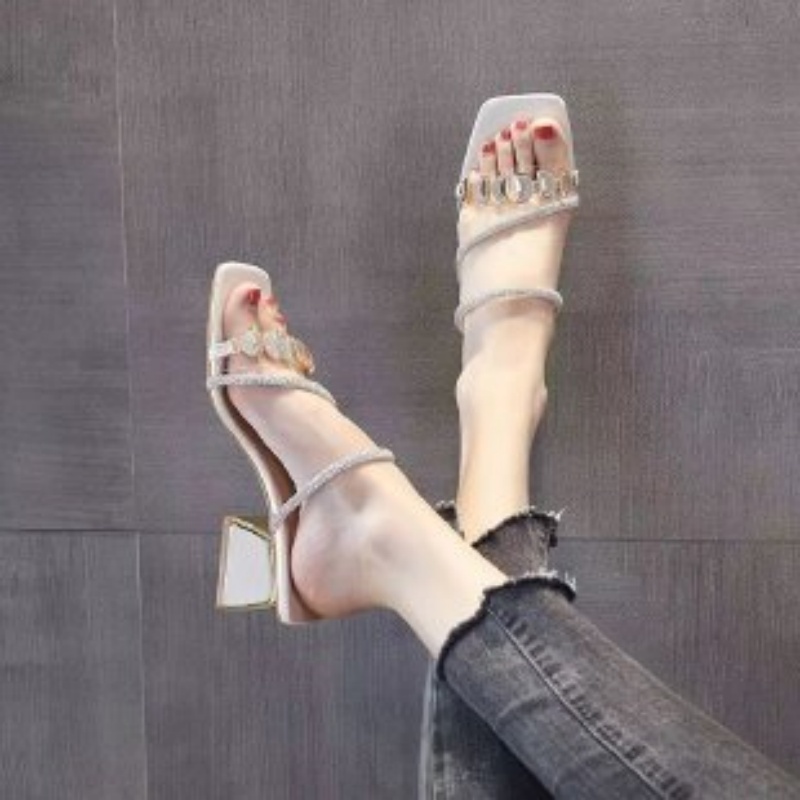 Women Summer Rhinestone Clear  – обзор и цена Women Shoes Mules