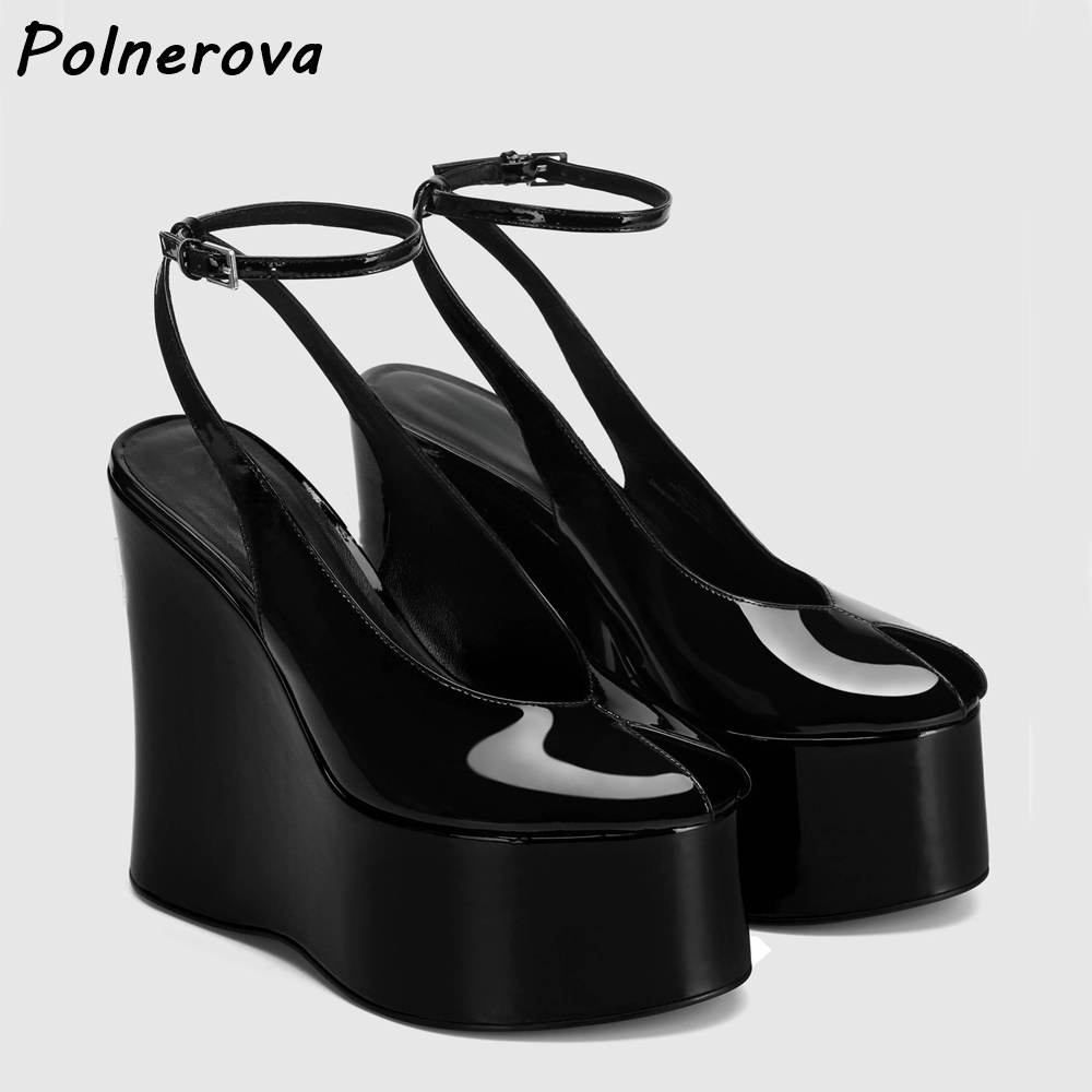 Patent Leather Wedge Platform  – обзор и цена Cork Wedge Sandal