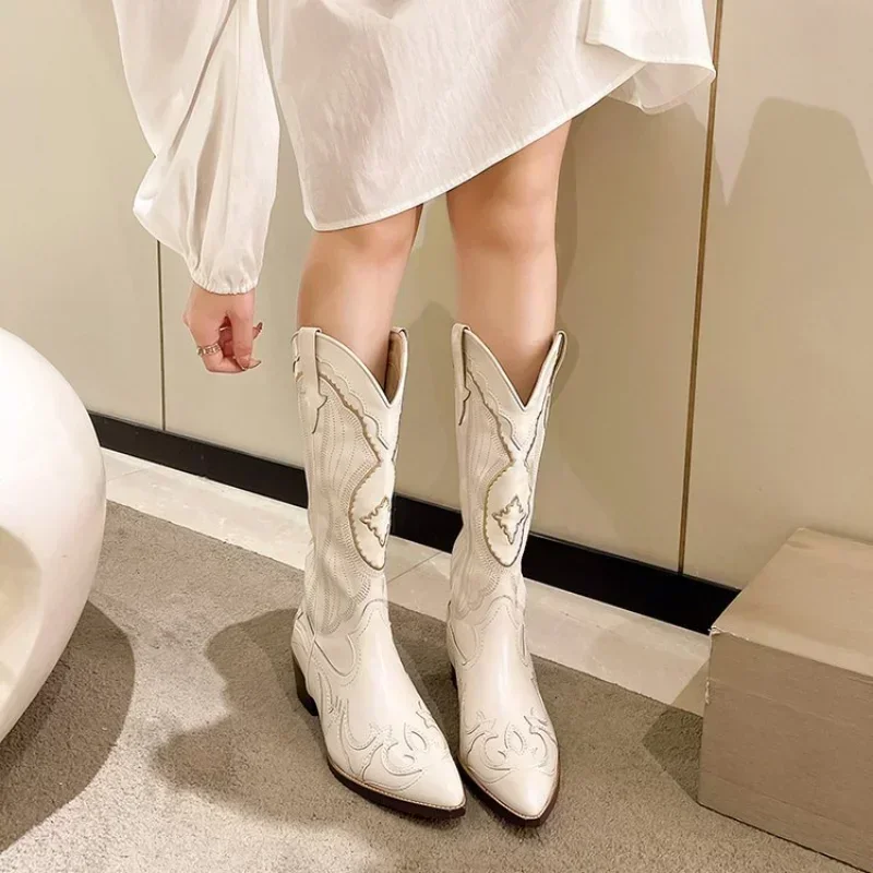 Vintage Square Head Thick Heel – обзор и цена Western Cowgirl Boot