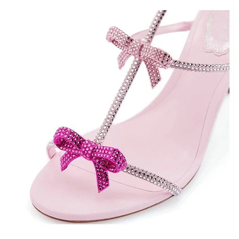 Aneikeh Elegant Silk Rhineston – обзор и цена Rhinestone Sandal Women